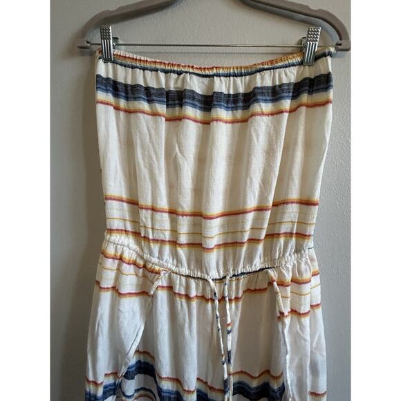 Boho Striped Romper tube top jumpsuit Coverup Boho Fairy Med Hawaii Beach Resort - Picture 6 of 9
